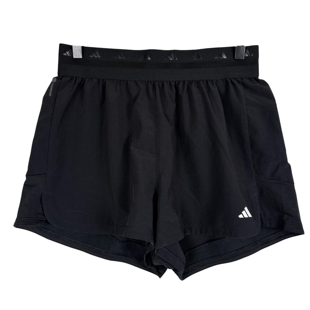 Adidas Womens High Rise Active Running Shorts Black - M